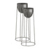 SOGA 2X 70cm Round Wire Metal Flower Pot Stand with Black Flowerpot Holder Rack Display-Indoor Pots, Planters and Plant Stands-PEROZ Accessories