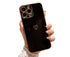 Anymob iPhone Case Black Love Heart Gold Plating Soft Shockproof Cover iPhone 13 12 11 Pro Max X XS Max XR 12 13 2020 Compatible-Mobile Phone Cases-PEROZ Accessories