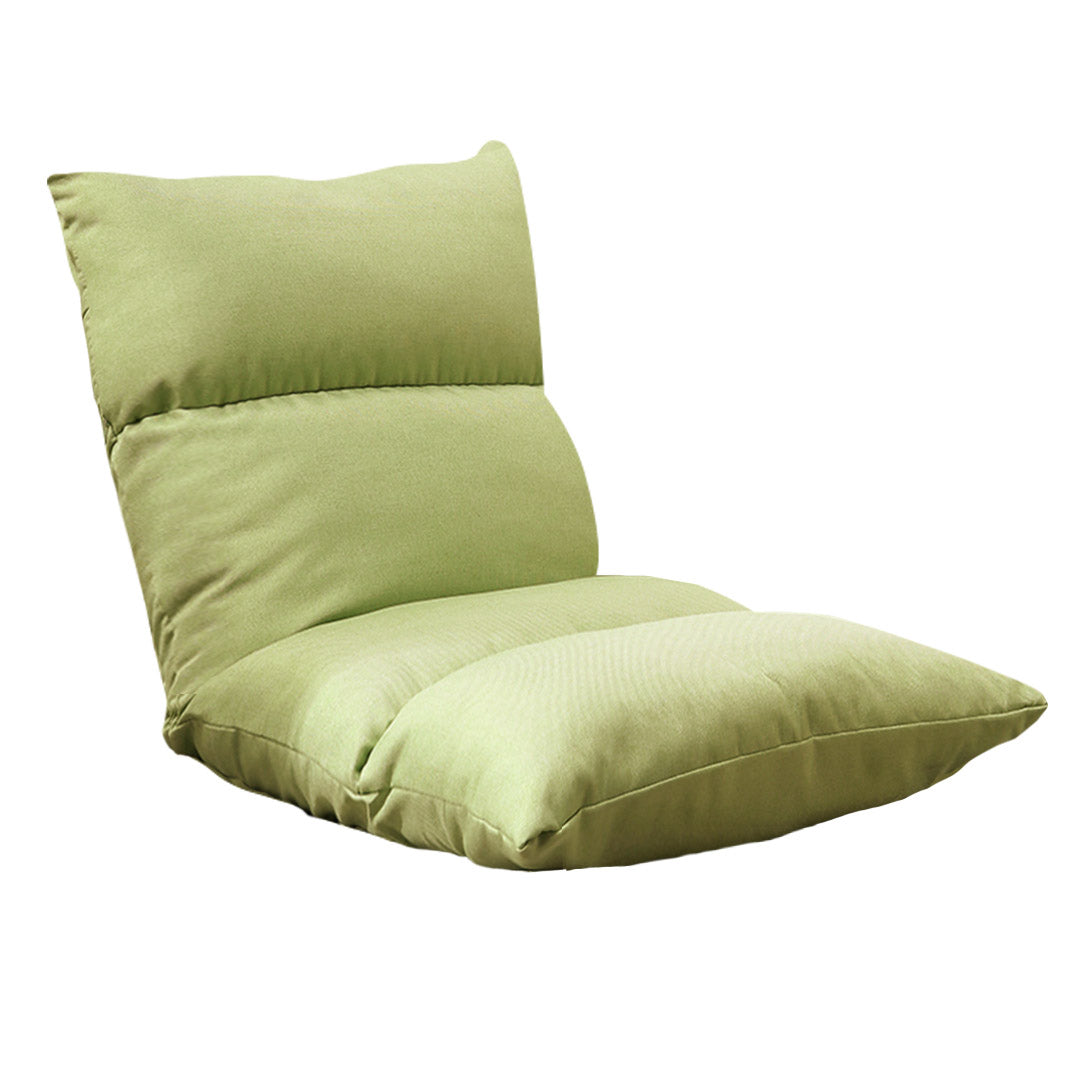 SOGA Lounge Floor Recliner Adjustable Lazy Sofa Bed Folding Game Chair Yellow Green-Recliner Chair-PEROZ Accessories