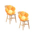 SOGA 2X Orange Whimsical Big Flower Shape Cushion Soft Leaning Bedside Pad Floor Plush Pillow Home Decor-Chair & Sofa Cushions-PEROZ Accessories