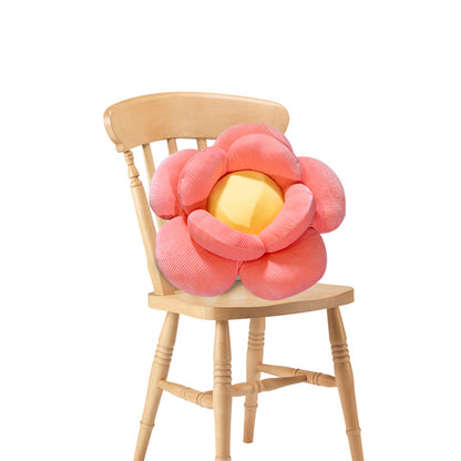SOGA Red Double Flower Shape Cushion Soft Bedside Floor Plush Pillow Home Decor-Chair &amp; Sofa Cushions-PEROZ Accessories