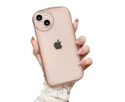 Anymob iPhone Case Pink Round Camera Protection Shockproof Bumper Cover iPhone 13 11 12 Pro Max X XS Max XR 7 8 Plus SE 2020 Compatible-Mobile Phone Cases-PEROZ Accessories