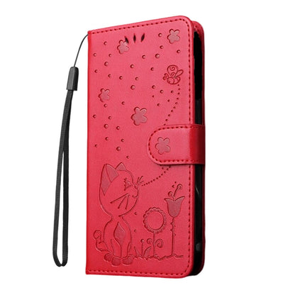 Anymob Samsung Case Red Flip Leather 3D Cat Embossed PU Leather Wallet Cover Protection-Mobile Phone Cases-PEROZ Accessories