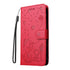 Anymob Samsung Case Red Flip Leather 3D Cat Embossed PU Leather Wallet Cover Protection-Mobile Phone Cases-PEROZ Accessories
