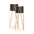 SOGA 2X 70cm Gold Metal Plant Stand with Black Flower Pot Holder Corner Shelving Rack Indoor Display-Indoor Pots, Planters and Plant Stands-PEROZ Accessories