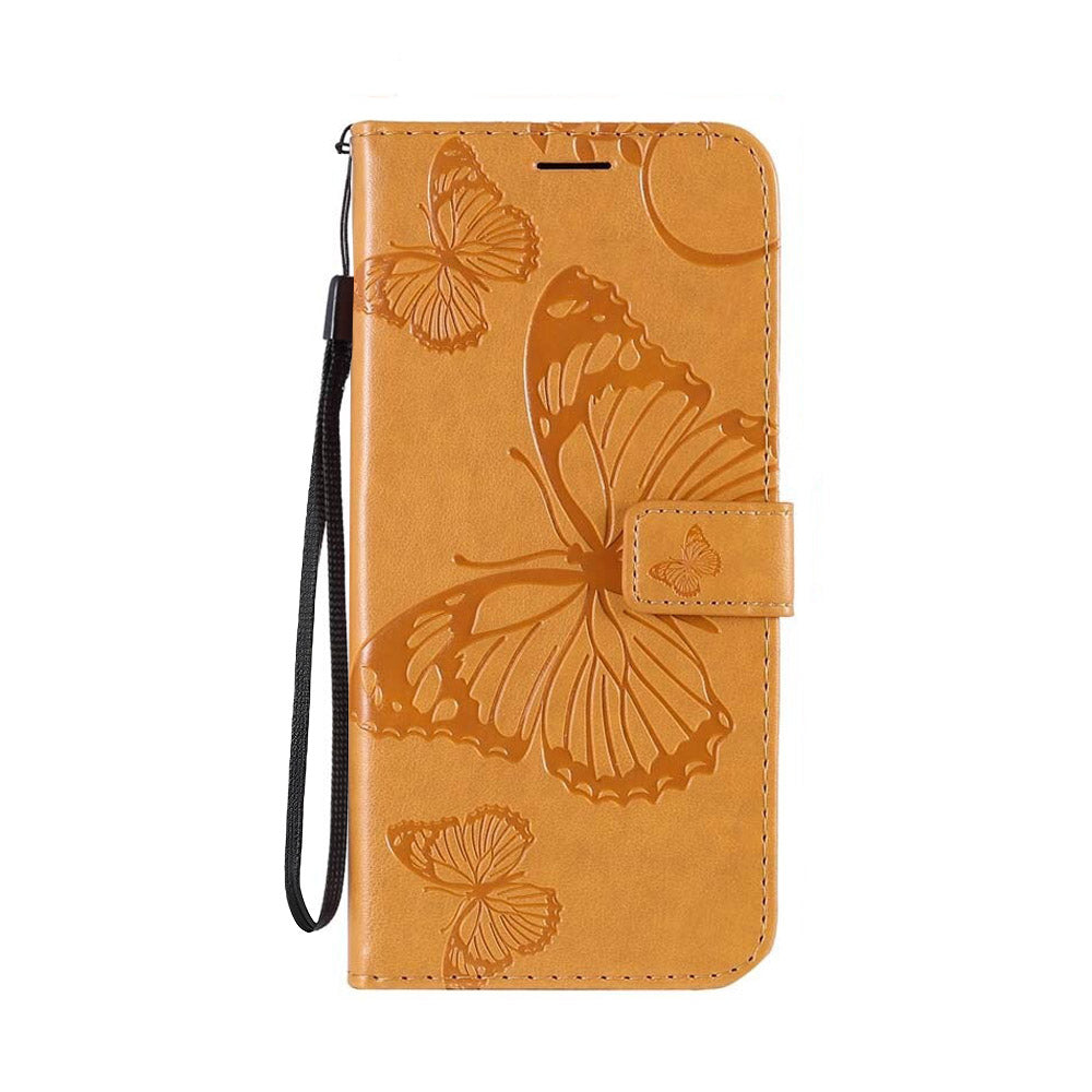 Anymob Xiaomi Redmi Case Brown Butterfly Book Leather Flip Phone Cover Wallet 3D Case Cover Protection-Mobile Phone Cases-PEROZ Accessories
