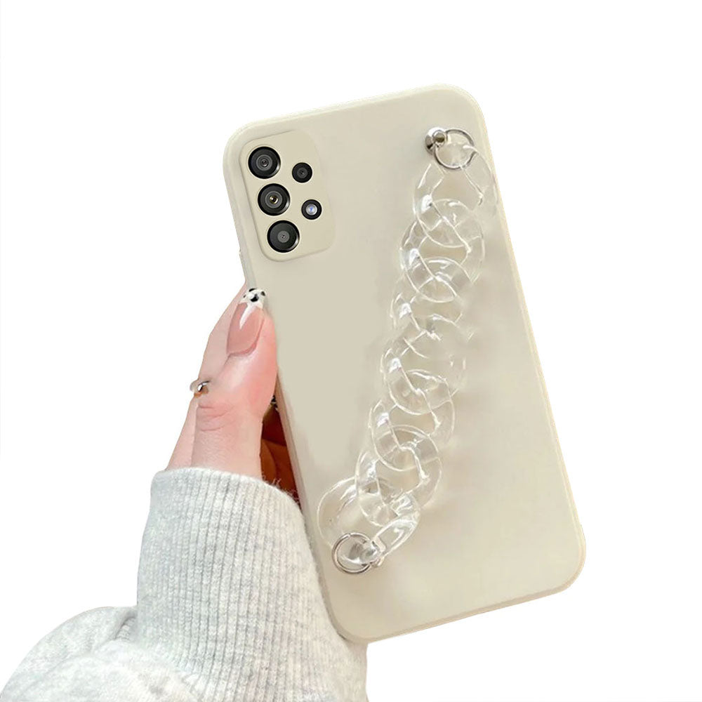 Anymob Samsung Mobile Marble Bracelet Phone Case in White Clear Case Design For S10 S20 S21 S22 Plus Ultra FE Note With Wrist Strap Silicone Cover-Mobile Phone Cases-PEROZ Accessories