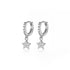 Anyco Fashion Earrings Real Sterling Silver Trendy Pave Zircon Star Hanging Stud Jewelry Accessories for Women-Earrings-PEROZ Accessories