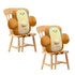 SOGA 2X 48cm Smiley Face Toast Bread Cushion Stuffed Car Seat Plush Cartoon Back Support Pillow Home Decor-Chair & Sofa Cushions-PEROZ Accessories