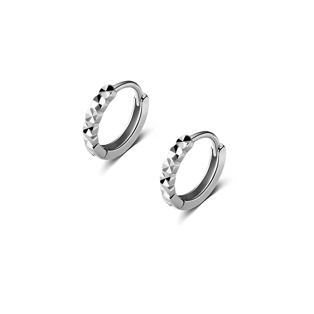 Anyco Fashion Earrings Silver Real 925 Sterling Punk Hip Hop Link Chain Ear Buckle for Women Men Goth Rock Party Jewelry Accessories-Earrings-PEROZ Accessories