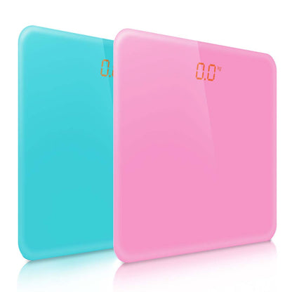 SOGA 2X 180kg Digital Fitness Weight Bathroom Gym Body Glass LCD Electronic Scales Pink Blue-Body Weight Scales-PEROZ Accessories