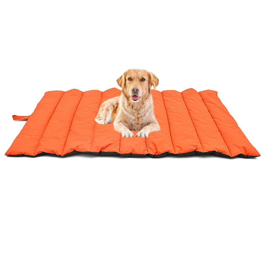 SOGA Grey Camping Pet Mat Waterproof Foldable Sleeping Mattress with Storage Bag Travel Outdoor Essentials-Pet Carriers &amp; Travel Products-PEROZ Accessories