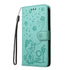 Anymob Samsung Case Green Flip Leather 3D Cat Embossed PU Leather Wallet Cover Protection-Mobile Phone Cases-PEROZ Accessories