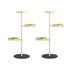 SOGA 2X 3 Tier Gold Round Plant Stand Flowerpot Tray Display Living Room Balcony Metal Decorative Shelf-Indoor Pots, Planters and Plant Stands-PEROZ Accessories