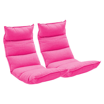 SOGA 2X Foldable Tatami Floor Sofa Bed Meditation Lounge Chair Recliner Lazy Couch Pink-Recliner Chair-PEROZ Accessories