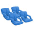 SOGA 4X Foldable Lounge Cushion Adjustable Floor Lazy Recliner Chair with Armrest Blue - Kid-Recliner Chair-PEROZ Accessories