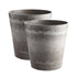 SOGA 2X 37cm Rock Grey Round Resin Tapered Plant Flower Pot in Cement Pattern Planter Cachepot for Indoor Home Office-Indoor Pots, Planters and Plant Stands-PEROZ Accessories