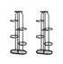 SOGA 2X 6 Tier 7 Pots Black Round Metal Plant Rack Flowerpot Storage Display Stand Holder Home Garden Decor-Indoor Pots, Planters and Plant Stands-PEROZ Accessories