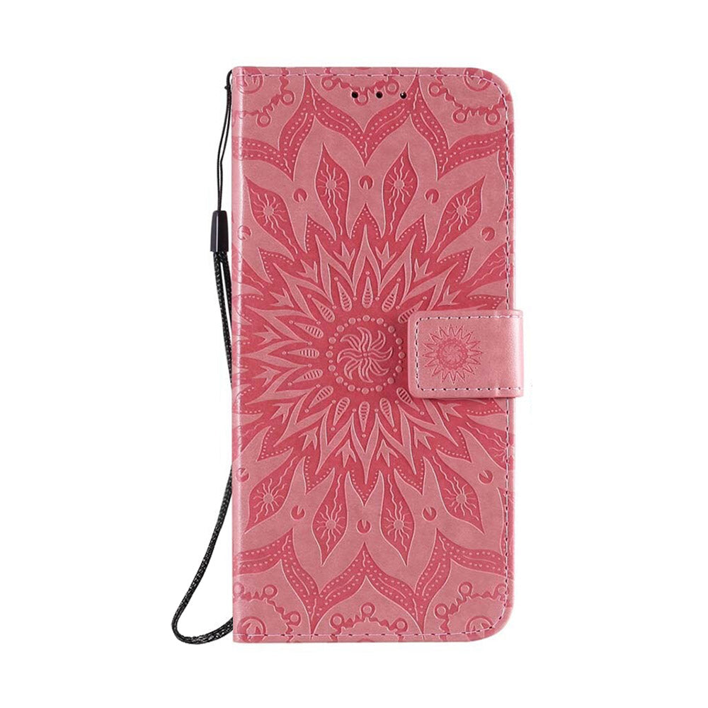 Anymob Samsung Case Pink Flower Luxury Wallet Phone Flip Leather Cover With Card Slot Protection-Mobile Phone Cases-PEROZ Accessories