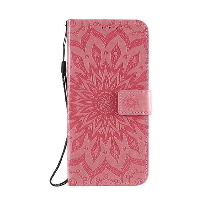 Anymob Samsung Case Pink Flower Luxury Wallet Phone Flip Leather Cover With Card Slot Protection-Mobile Phone Cases-PEROZ Accessories