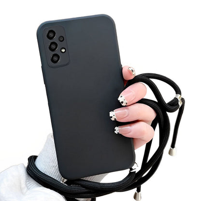 Anymob Samsung Phone Case Black Crossbody Necklace Lanyard-Mobile Phone Cases-PEROZ Accessories
