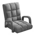 SOGA Foldable Lounge Cushion Adjustable Floor Lazy Recliner Chair with Armrest Grey-PEROZ Accessories