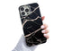 Anymob iPhone Case Black Marble Soft Silicone Shockproof Back Shell Mobile Cover iPhone 13 11 12 Pro Max XS X XR 7 8 Plus SE 2020 Compatible-Mobile Phone Cases-PEROZ Accessories