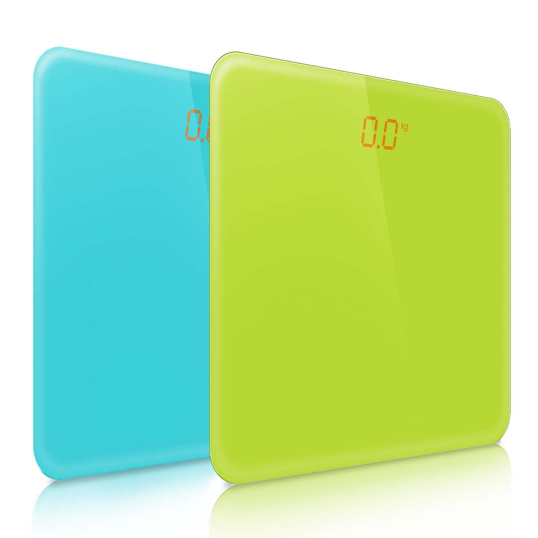 SOGA 2X 180kg Digital Fitness Weight Bathroom Gym Body Glass LCD Electronic Scales Green Blue-Body Weight Scales-PEROZ Accessories