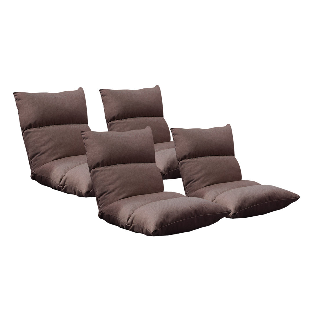 SOGA 4X Lounge Floor Recliner Adjustable Lazy Sofa Bed Folding Game Chair Coffee-Recliner Chair-PEROZ Accessories
