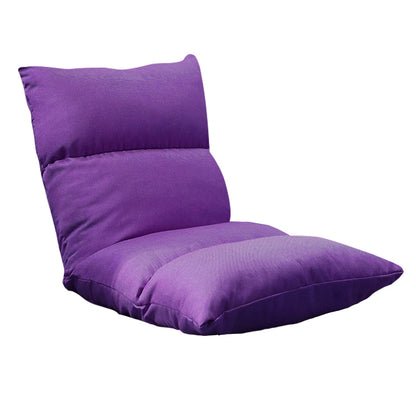 SOGA Lounge Floor Recliner Adjustable Lazy Sofa Bed Folding Game Chair Purple-Recliner Chair-PEROZ Accessories