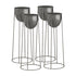 SOGA 4X 70cm Round Wire Metal Flower Pot Stand with Black Flowerpot Holder Rack Display-Indoor Pots, Planters and Plant Stands-PEROZ Accessories
