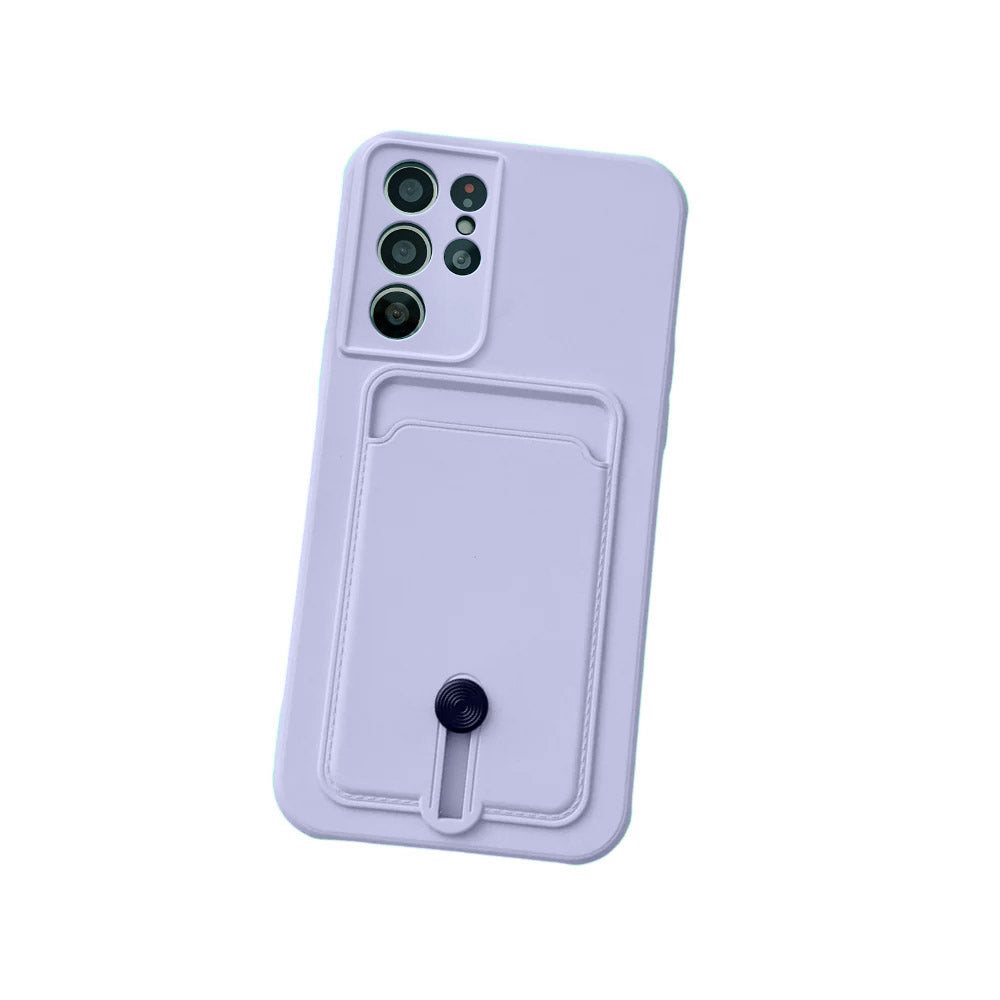 Anymob Samsung Lavender Phone Case Soft Silicone Card Slots Cover-Mobile Phone Cases-PEROZ Accessories