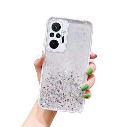 Anymob Xiaomi Phone Case White Gradient Sequins Glitter Silicone Mobile Cover For Note 10 9 8 Pro 10S 9A 9C 9T Mi 11 Lite Poco X3 F3 M3-Mobile Phone Cases-PEROZ Accessories