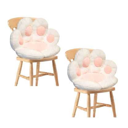 SOGA 2X 70cm White Paw Shape Cushion Warm Lazy Sofa Decorative Pillow Backseat Plush Mat Home Decor-Chair &amp; Sofa Cushions-PEROZ Accessories
