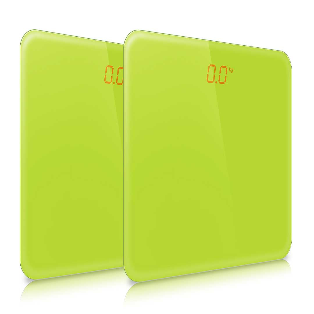 SOGA 2X 180kg Digital Fitness Weight Bathroom Gym Body Glass LCD Electronic Scales Green-Body Weight Scales-PEROZ Accessories