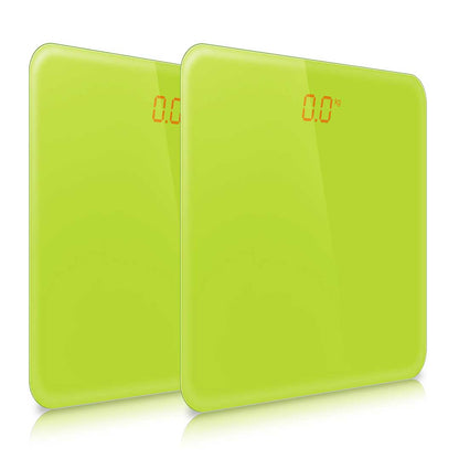 SOGA 2X 180kg Digital Fitness Weight Bathroom Gym Body Glass LCD Electronic Scales Green-Body Weight Scales-PEROZ Accessories