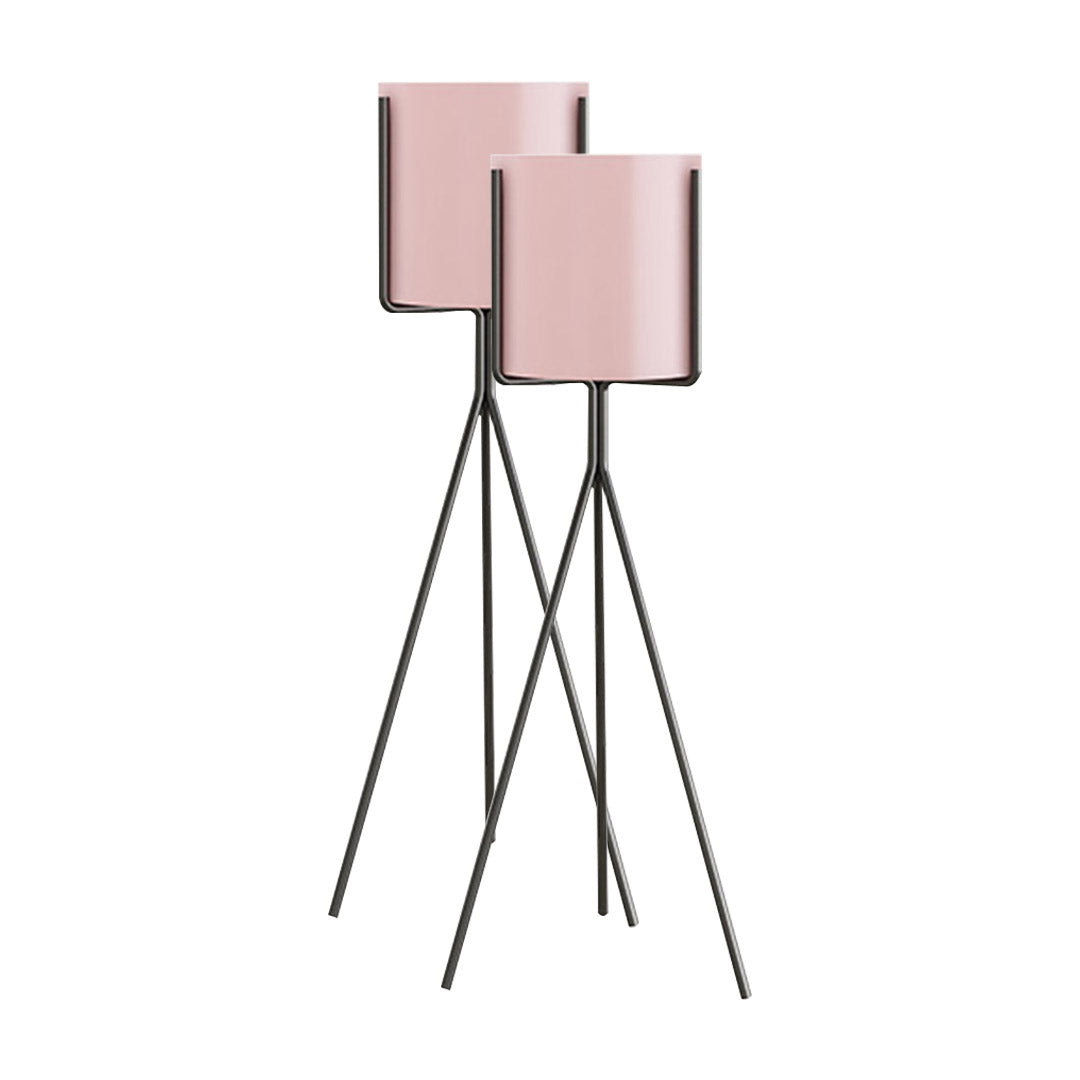 SOGA 2X 80cm Tripod Flower Pot Plant Stand with Pink Flowerpot Holder Rack Indoor Display-Indoor Pots, Planters and Plant Stands-PEROZ Accessories