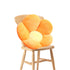 SOGA Orange Whimsical Big Flower Shape Cushion Soft Leaning Bedside Pad Floor Plush Pillow Home Decor-Chair & Sofa Cushions-PEROZ Accessories