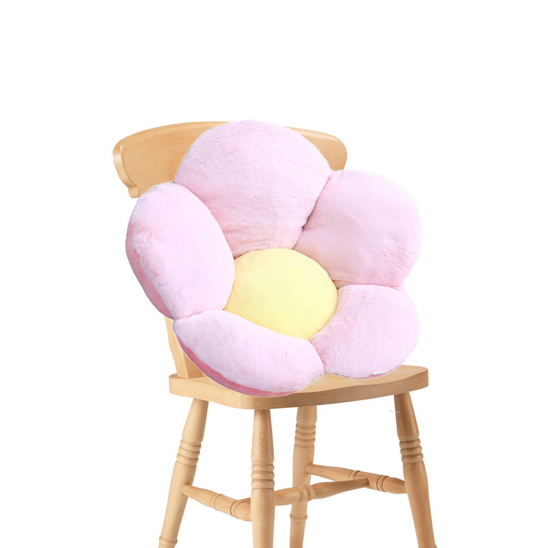 SOGA Pink Whimsical Big Flower Shape Cushion Soft Leaning Bedside Pad Floor Plush Pillow Home Decor-Chair &amp; Sofa Cushions-PEROZ Accessories