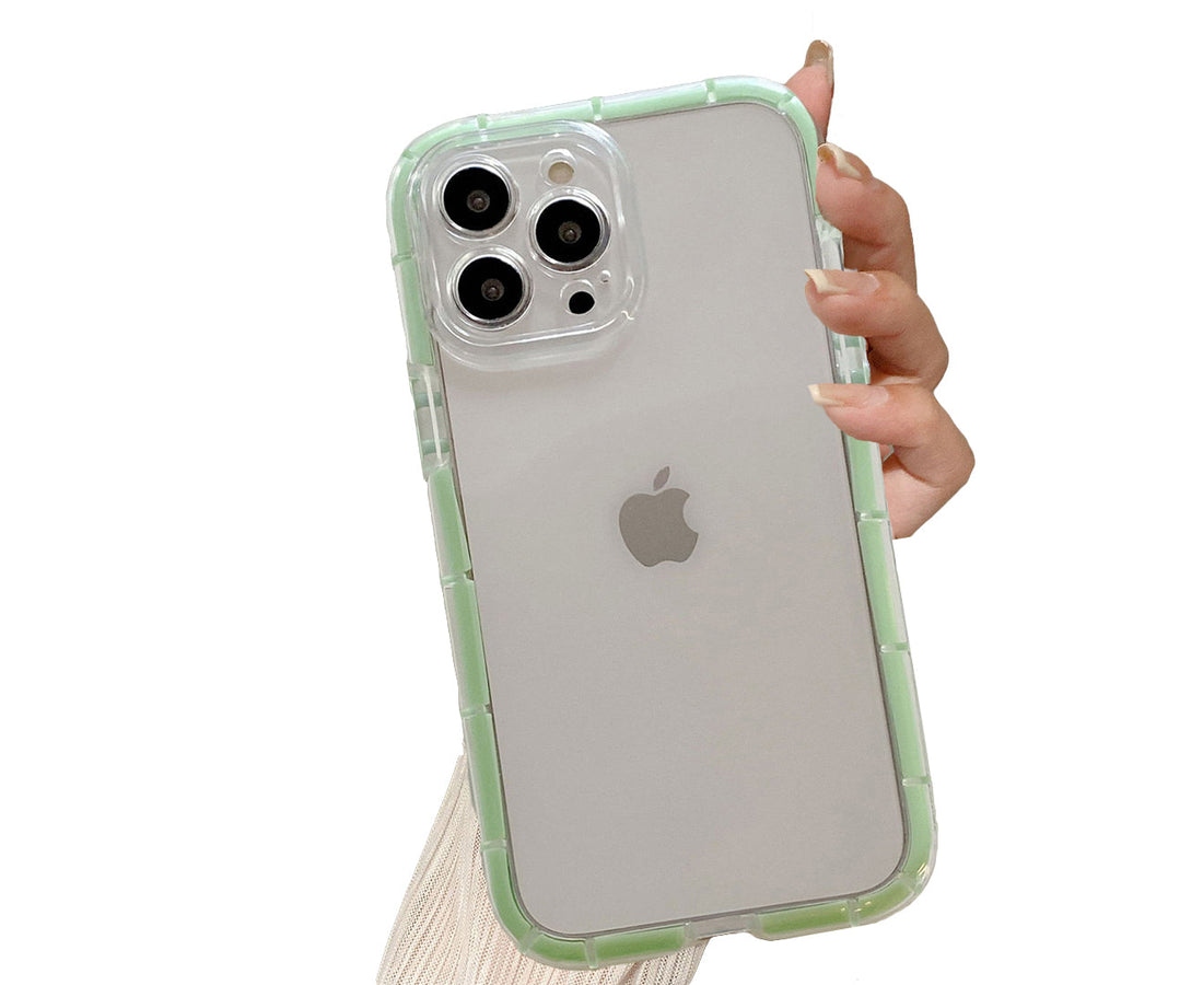 Anymob iPhone Case Green Transparent Luminous Color Shockproof Soft Silicone Mobile Cover For iPhone13 Pro Max 11 12 Pro Max X XS Max XR-Mobile Phone Cases-PEROZ Accessories