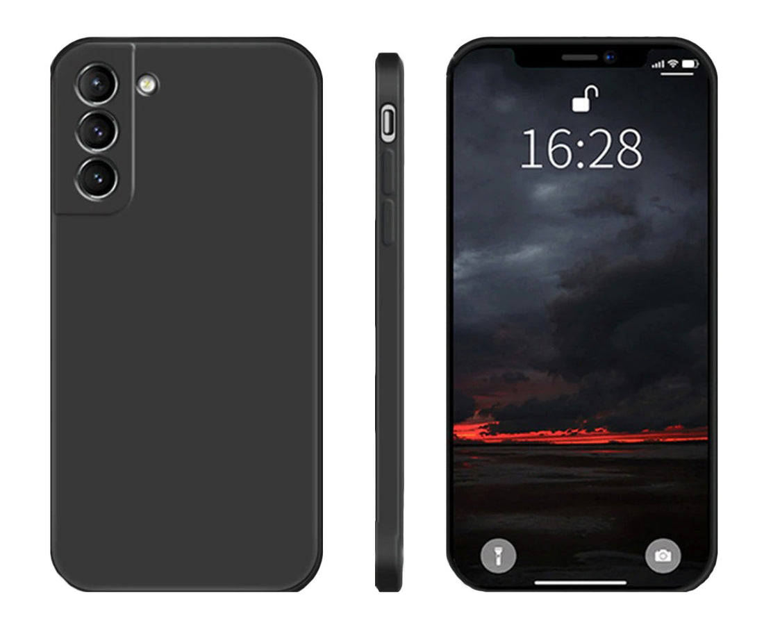 Anymob Samsung Phone Case Black Soft Silicone For Galaxy S22 Ultra S21 FE S20 Plus Note 20 A12 A22 A32 A52 A72 A51 A71 A13 A33 A53 Cover-Mobile Phone Cases-PEROZ Accessories