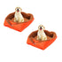 SOGA 2X Orange Dual purpose Cushion Nest Cat Dog Bed Warm Plush Kennel Mat Pet Home Travel Essentials-Pet Carriers & Travel Products-PEROZ Accessories