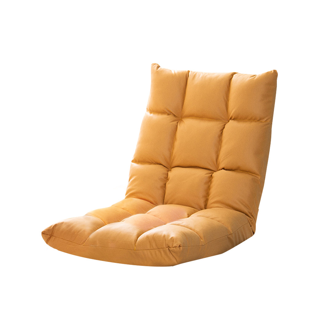 SOGA Yellow Lounge Floor Recliner Adjustable Gaming Sofa Bed Foldable Indoor Outdoor Backrest Seat Home Office Decor-Recliner Chair-PEROZ Accessories