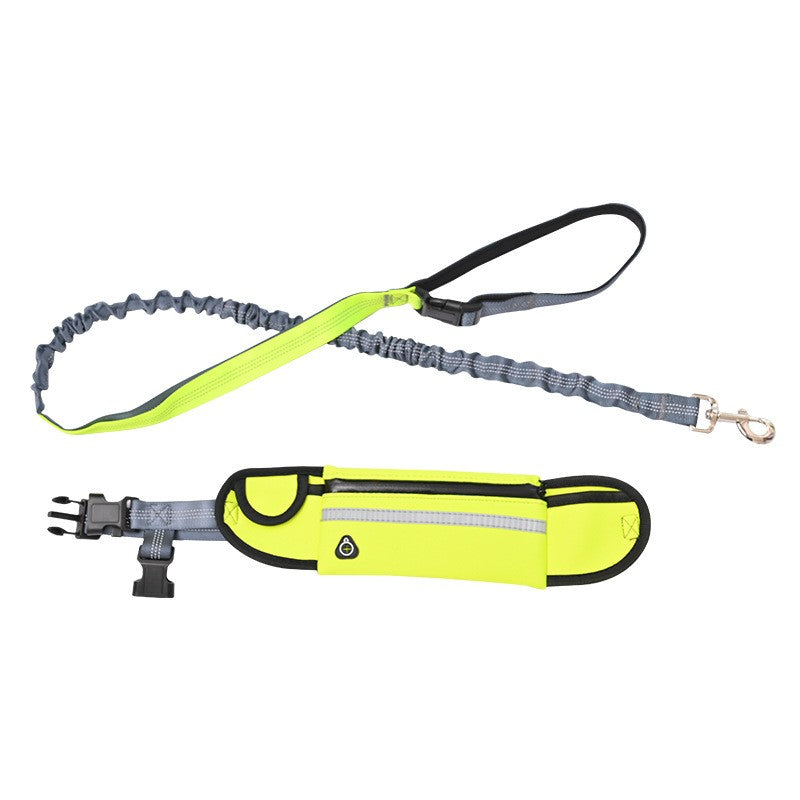 SOGA Yellow Adjustable Hands Free Pet Leash Bag Dog Lead Walking Running Jogging Pet Essentials-Dog Collars-PEROZ Accessories