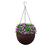 SOGA Coffee Medium Hanging Resin Flower Pot Self Watering Basket Planter Indoor Outdoor Garden Decor-Indoor Pots, Planters and Plant Stands-PEROZ Accessories