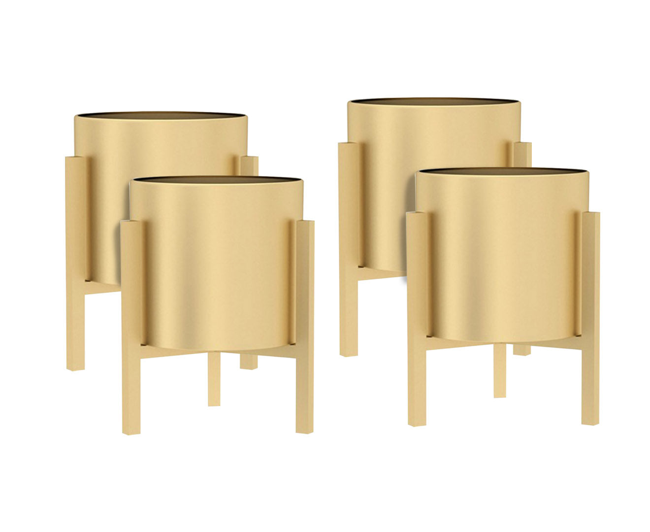SOGA 4X 30CM Gold Metal Plant Stand with Flower Pot Holder Corner Shelving Rack Indoor Display-Indoor Pots, Planters and Plant Stands-PEROZ Accessories