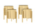 SOGA 4X 30CM Gold Metal Plant Stand with Flower Pot Holder Corner Shelving Rack Indoor Display-Indoor Pots, Planters and Plant Stands-PEROZ Accessories