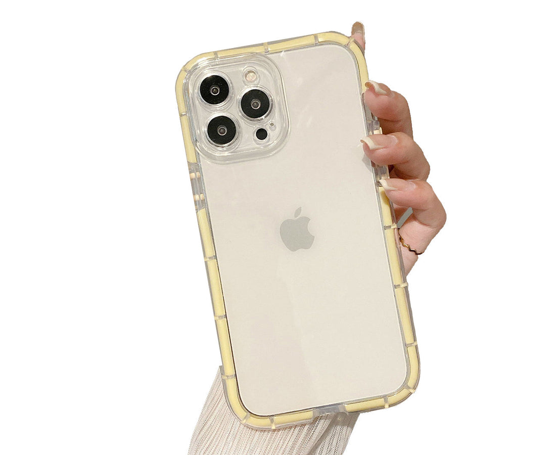 Anymob iPhone Case Gold Transparent Luminous Color Shockproof Soft Silicone Mobile Cover For iPhone13 Pro Max 11 12 Pro Max X XS Max XR-Mobile Phone Cases-PEROZ Accessories