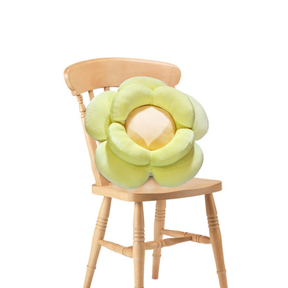 SOGA Green Double Flower Shape Cushion Soft Bedside Floor Plush Pillow Home Decor-Chair &amp; Sofa Cushions-PEROZ Accessories