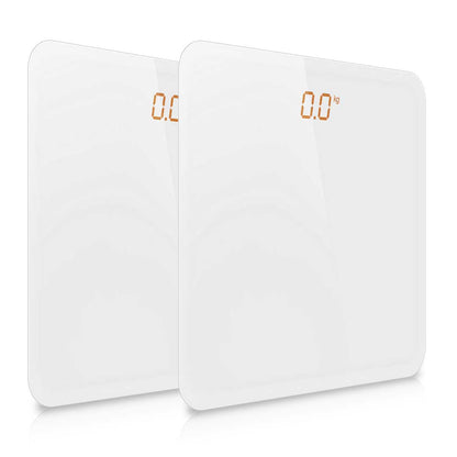 SOGA 2X 180kg Digital Fitness Weight Bathroom Gym Body Glass LCD Electronic Scales White-Body Weight Scales-PEROZ Accessories